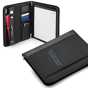 Conference Organiser - Your Logo or Your Text - Work Folio - Embroidered Personalised Portfolio / Folder