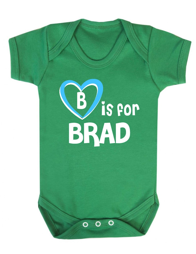 Brad Baby Shower Gift Gift for Baby Brad B is for Brad Baby Vest
