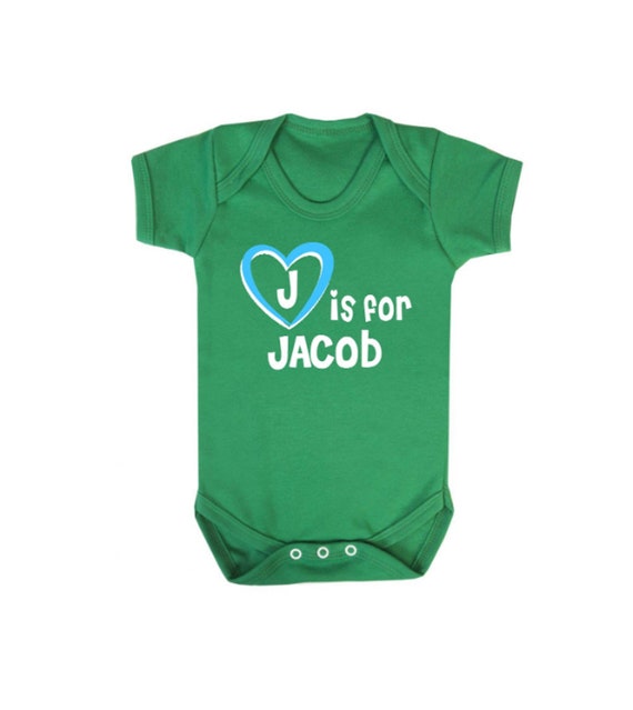 J is for Jacob Baby Gift Set Bib and Vest