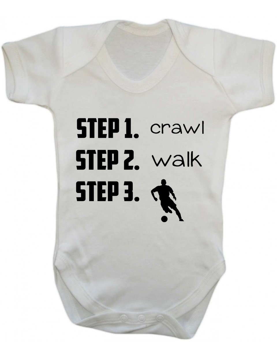 Crawl Walk Football Football Baby Grow / Baby Vest Etsy UK