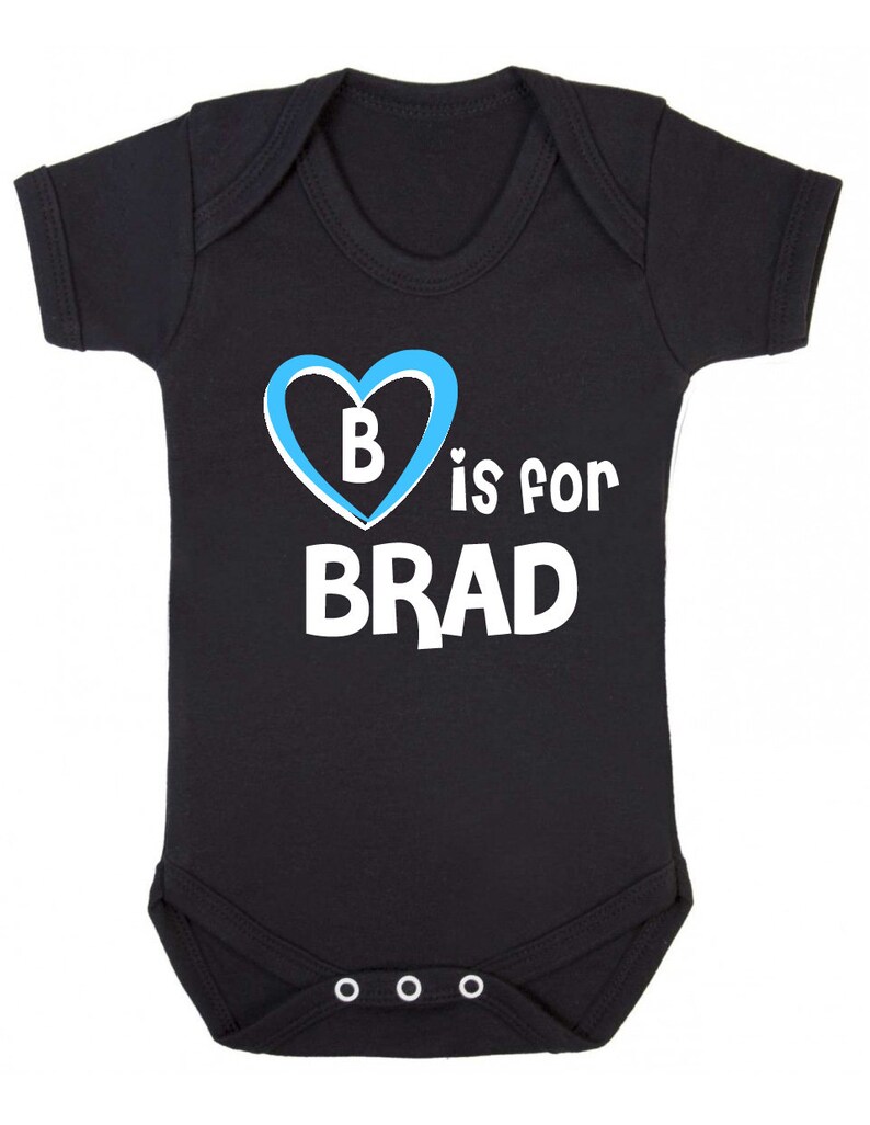 Brad Baby Shower Gift Gift for Baby Brad B is for Brad Baby Vest