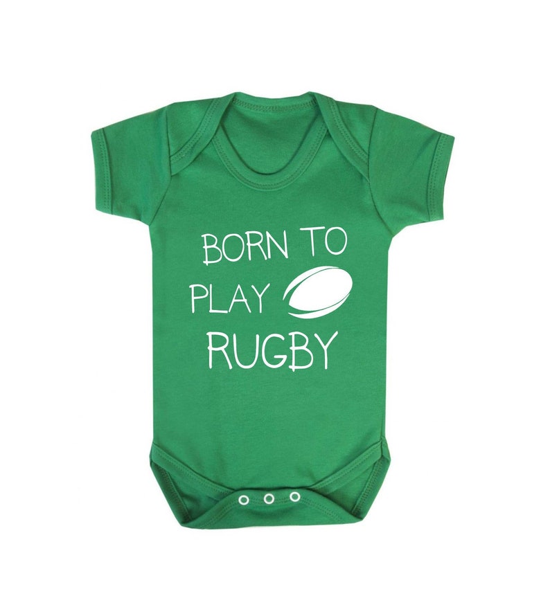 Born to Play Rugby Rugby Baby Grow / Baby Vest Rugby Baby Etsy UK