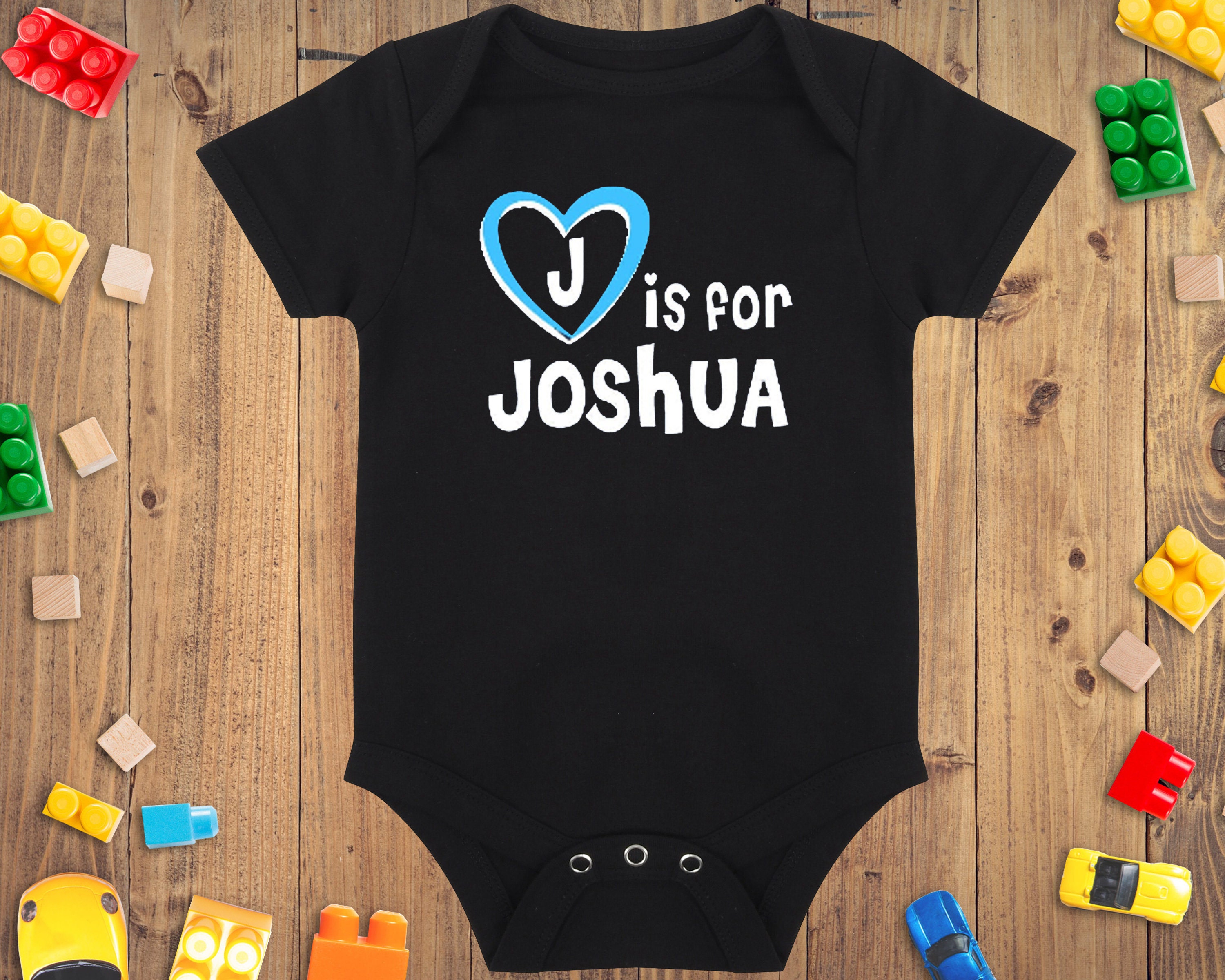 J is for Joshua Baby Vest Gift for Baby Joshua Joshua Baby Etsy