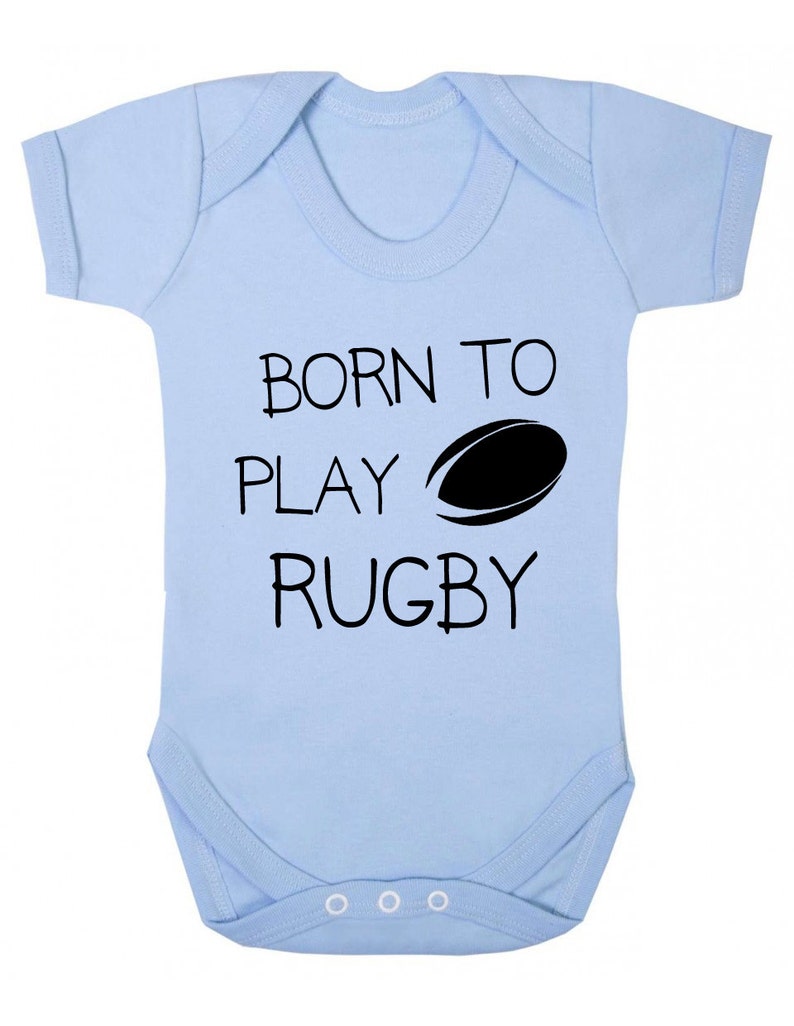Born to Play Rugby Rugby Baby Grow / Baby Vest Rugby Baby Etsy UK