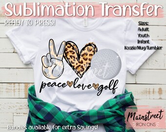 Download Peace Love Golf Etsy