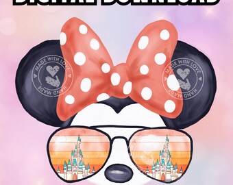 Retro Mouse Vacation PNG: Summer Travel Design (Digital Download)