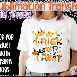 Ready to Press! Trick or Treat Halloween Treats Sublimation Print - Ready to Press - Shipped Parks Sublimation