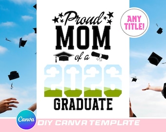 Family Graduation 2026 & 2027 Canva Template: Editable Design File