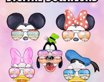 Retro Vacation Character PNG Bundle: Summer Travel Designs (Digital Download)