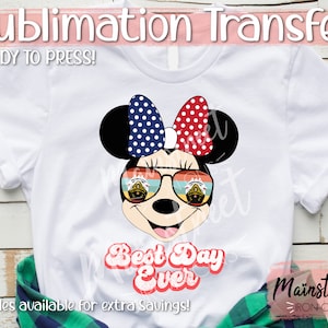 Ready to Press! Mouse Best Day Cruise Doodle Ship Mouse Castaway Cay Retro Sublimation Print - Ready to Press! Shipped Sublimation