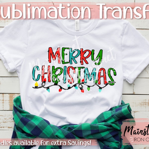 Merry Christmas Sublimation Print - Ready to Press