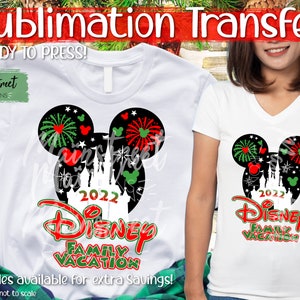 2023 Christmas Family Vacation Mouse Sublimation Print - Ready to Press! Shipped Sublimation