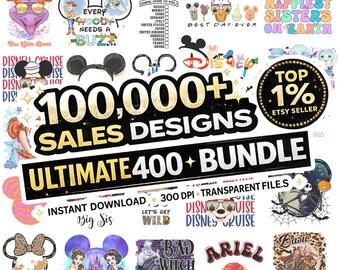 Top Selling Sublimation Designs Bundle | 523 PNG Files (Instant Download)