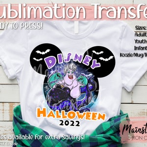 Ursula Witch Villains  Halloween Sublimation Print - Ready to Press