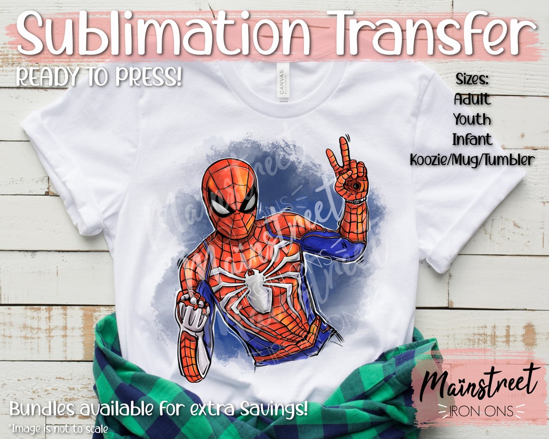 Sublimation Transfer Spider-man Superhero Print Ready to Press ...
