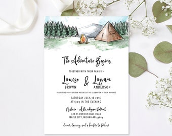 Camping Adventure Wedding Invitations