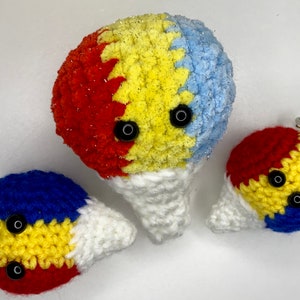 PATTERN ONLY-Crochet Shaved Ice Stuffie & Key Chain