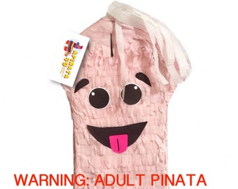 Sale! Ready To Ship! Adult Party Pinata Valentine's Day Pecker 20" Tall Gag Gift Penis Shape Girls Night Out Hen Party Bachelorette Party