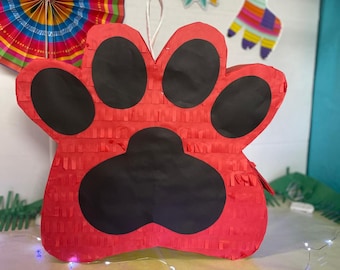 Puppy Paw Pinata: Red Dog Birthday Party Decoration