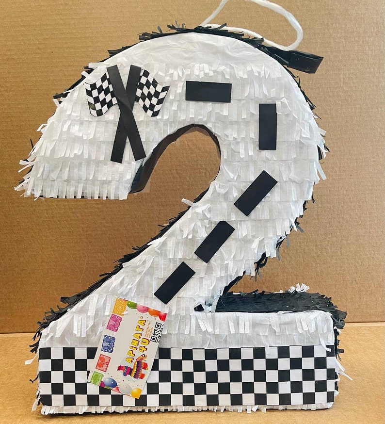 Sale Ready To Ship Handcrafted Custom Made 20 Tall Number Two Pinata Race Car Theme