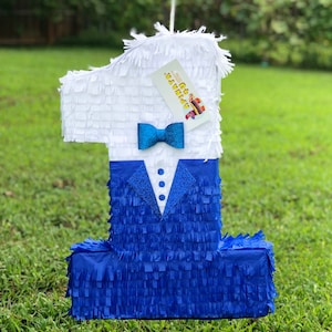 20” Tall Little Man First Birthday Pinata Mr Onederful Theme Tuxedo Accent Little Man Birthday Party Supplies Decoration Photo Prop