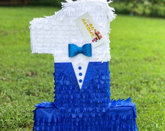 20” Tall Little Man First Birthday Pinata Mr Onederful Theme Tuxedo Accent Little Man Birthday Party Supplies Decoration Photo Prop