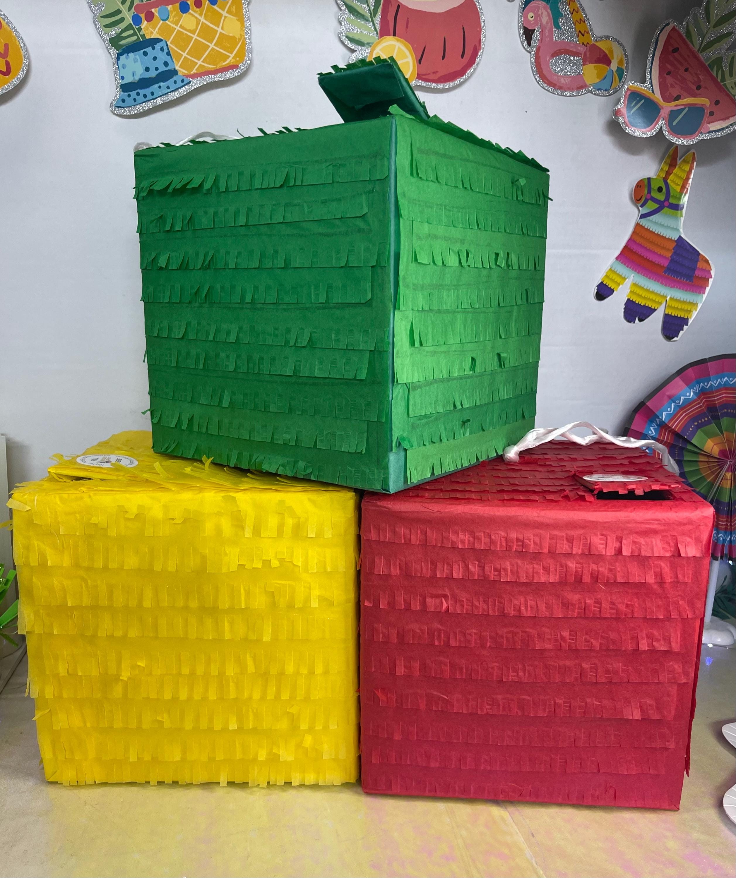 Pinata Case Classic Green Cube Pinata, Perfect for Any Party Theme, Versatile Decor ...