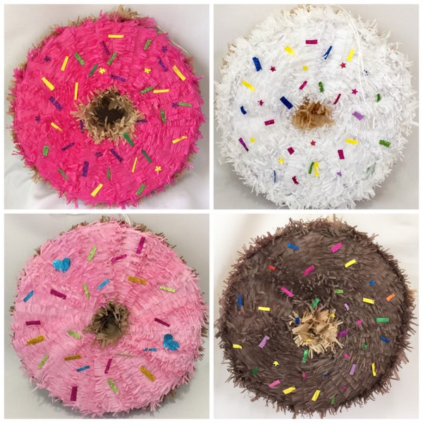 Sale! Ready to Ship! Sugar Doughnut Pinatas with Sprinkles Donuts Birthday Donut Grow Up Girl Blocks Themed Birthday Party Sweets Theme