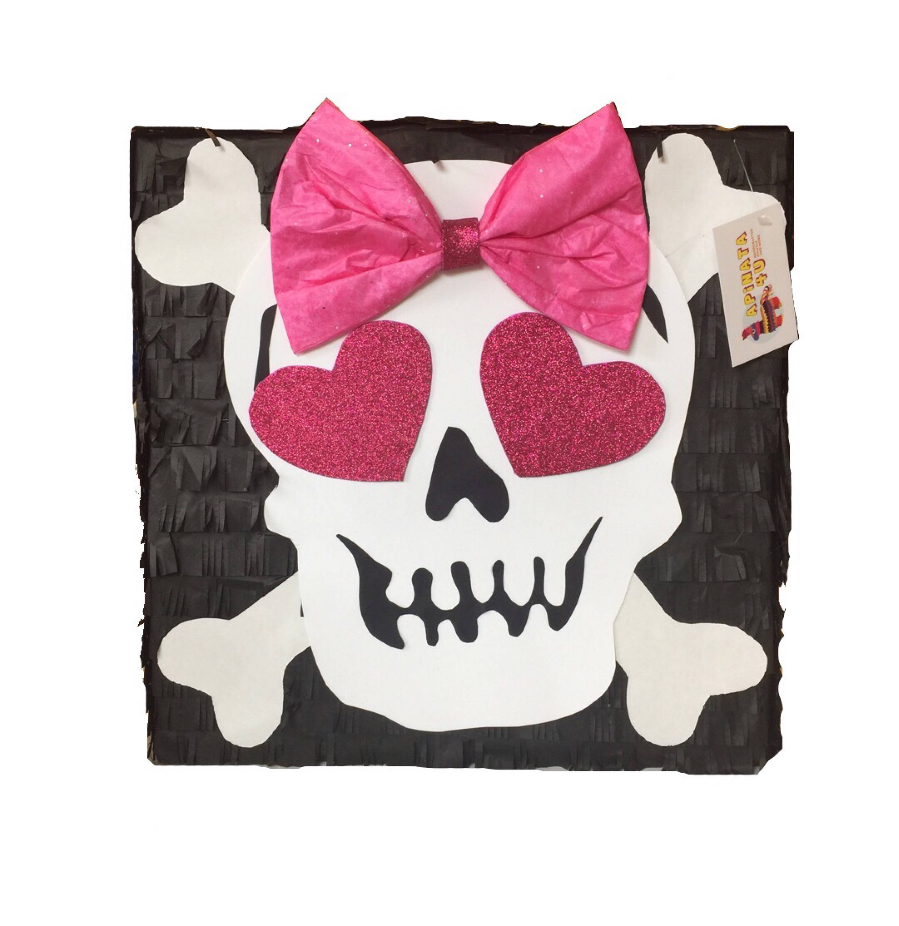 Tete De Mort Girly Pinata Pinata De Halloween Etsy