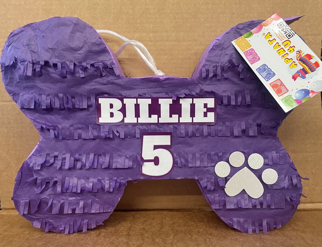 New Personalized Dog Bone Pinata Puppy Theme Lets Pawty More Colors