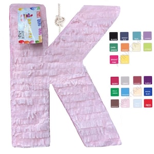 Pink Letter K Pinata, Party Decor, Perfect for Birthday Parties, Baby Showers and Celebrations, Fun and Unique Party Supplies, Ready to Ship
