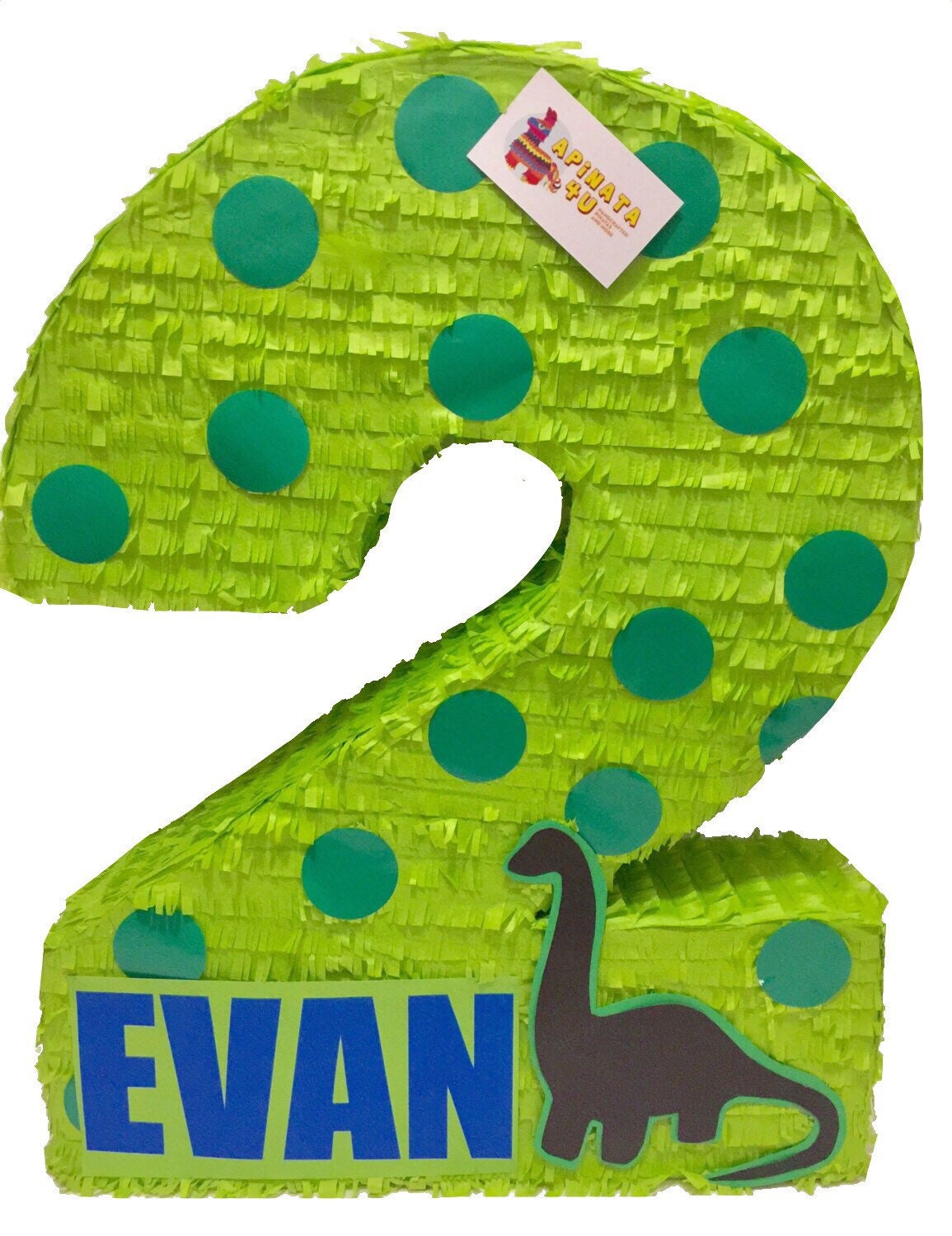Personalized Large Number Two Pinata Second Birthday Pinata Etsy