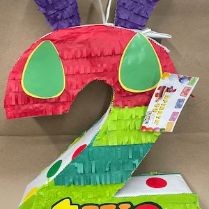 Large Number Two Pinata Caterpillar Theme