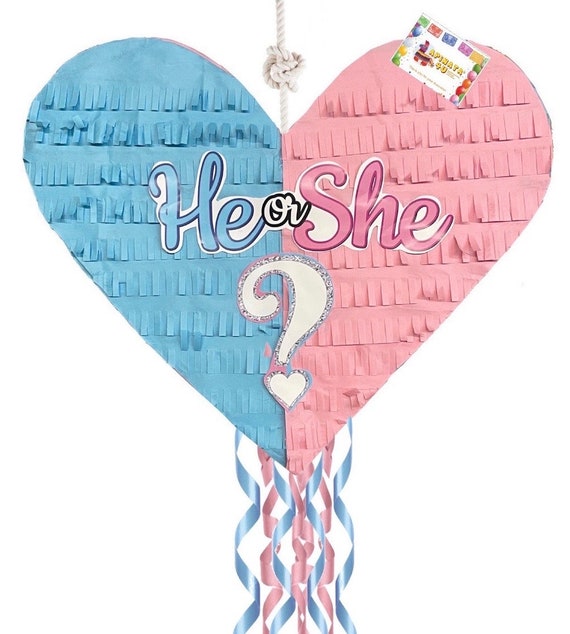 Gender Reveal ? Pull Piñata All Blue Pink Gender Reveal ? Pull Piñata All Blue Pink