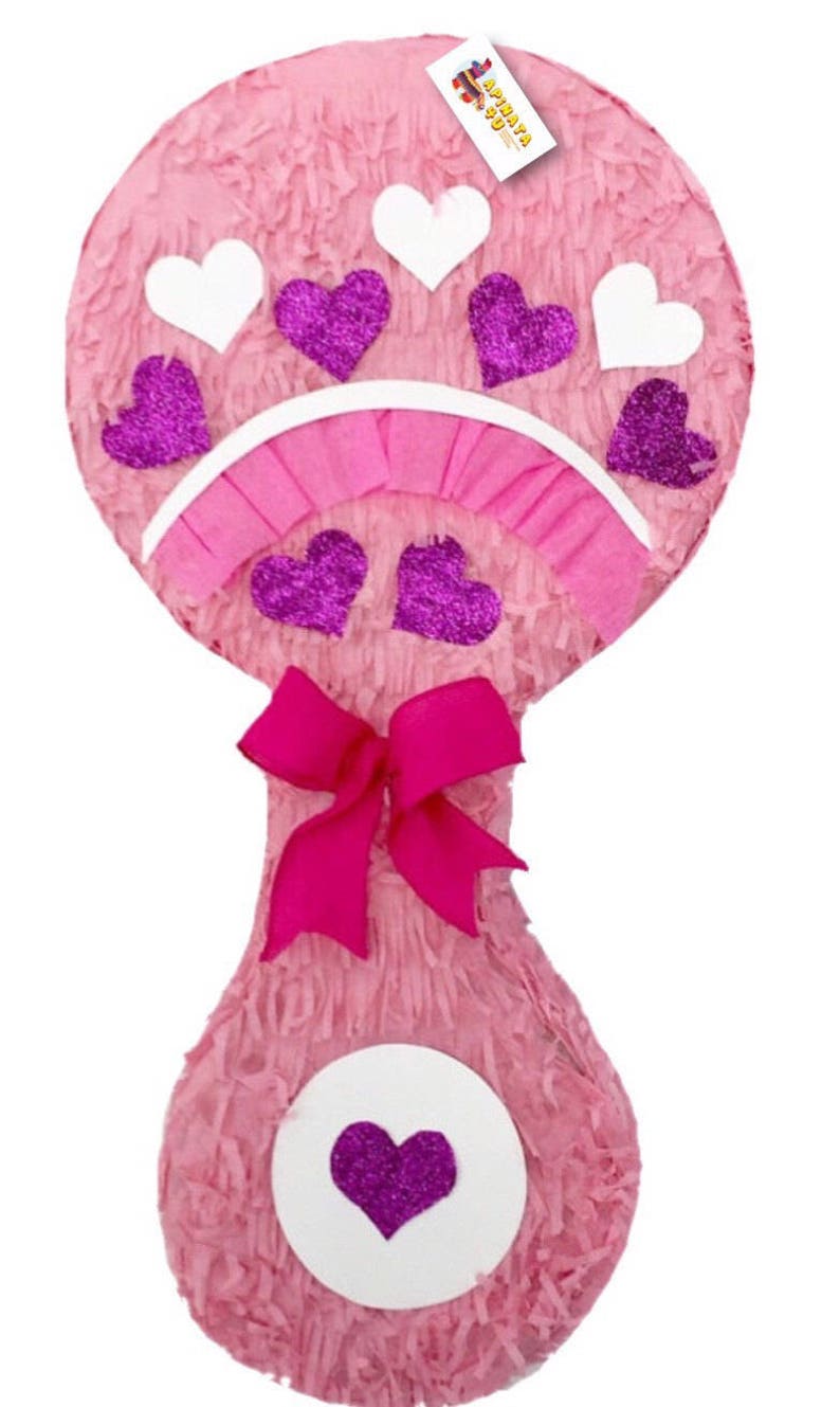 pink baby rattle