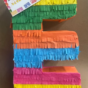 Sale! Ready To Ship! Handcrafted Custom Made Letter E Pinata 20&quot; Tall Fiesta Themed Cinco De Mayo