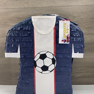 Navy Blue Soccer Jersey Themed Pinata, Soccer Birthday Party Supplies, Soccer Themed Party Decoration, Gift for Sports Lovers, Ready to Ship