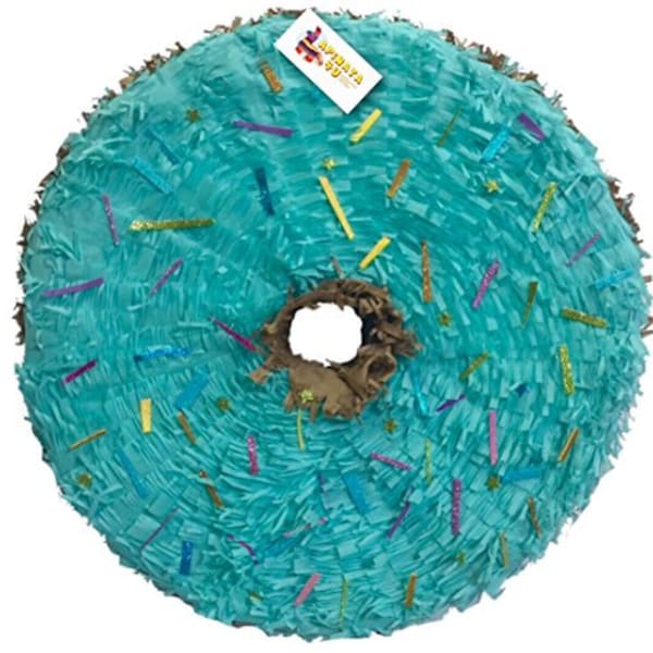 Sale! Ready To Ship! Doughnut Pinata 16" Great For Donut Grow Up Theme Two Sweet Teens Kids Teal Color