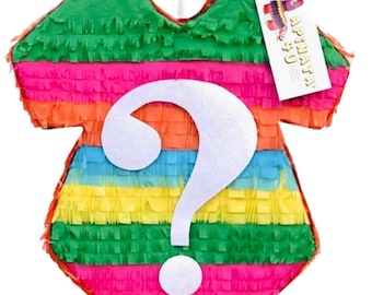 Sale! Fiesta Themed Gender Reveal Onesie Pinata Gender Reveal Party Niño Niña Muchacho Muchacha He Or She Boy Or Girl Pull Strings Style