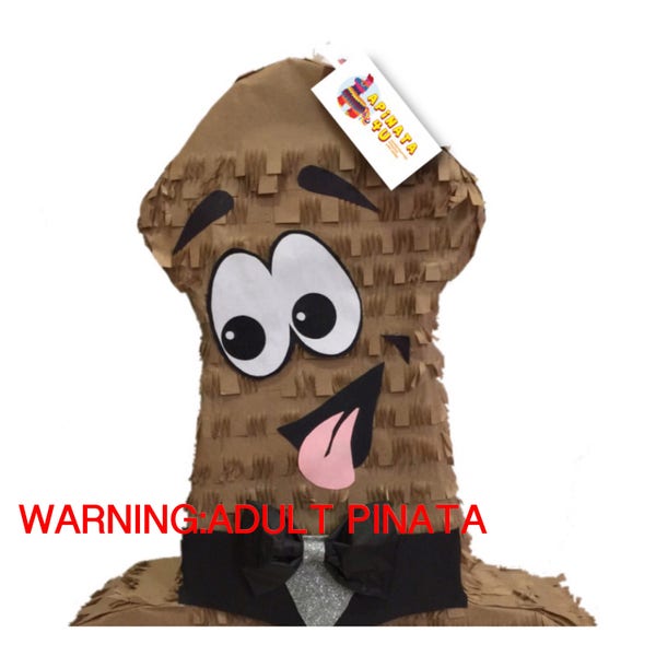 Sale! Pecker Pinata Tan Color  20" Tall Adult Bachelorette Pinata Penis Pinata