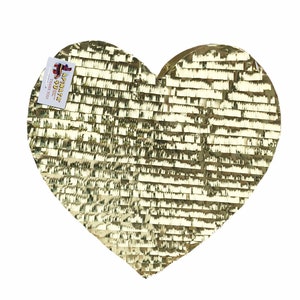 Sale Gold Wedding Heart Pinata 19 Tall image 1