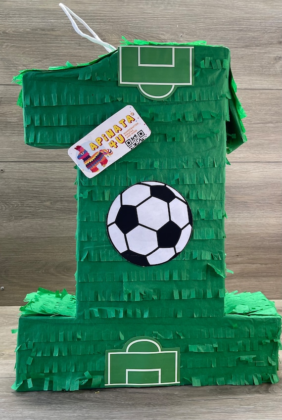 Sale! 20'' Tall Green Number One Pinata Soccer Theme 1st Birthday Party  Supplies Decoration Fútbol Pinata 2nd 3rd 4th 5th 6th Sports Party