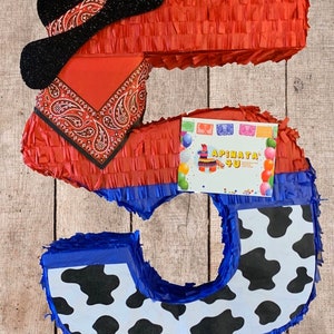 Cowboy Number Five Pinata Cowboy Themed Birthday Party Pinata