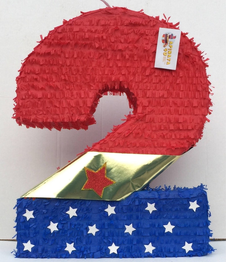 Number Six Pinata Super Hero Theme 23 Tall Etsy