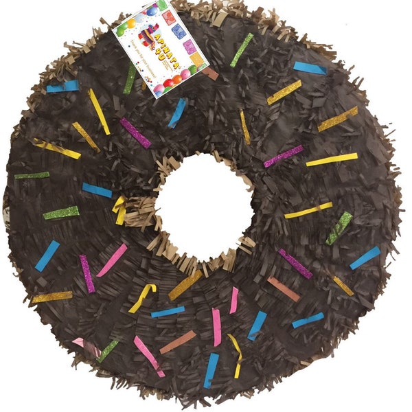 Sale! Ready To Ship! Doughnut Pinata 16" Great For Donut Grow Up Theme Two Sweet Teens Kids Chocolate Flavor Look