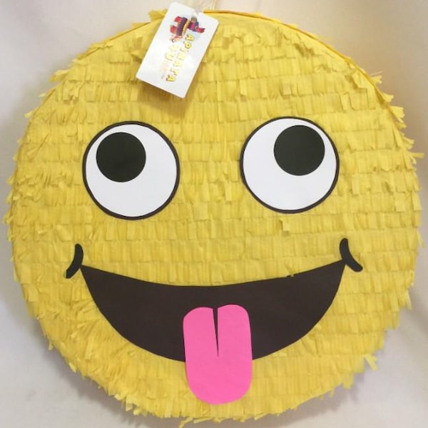 Silly Face Pinata, Yellow Emoticon Party Decoration, 16 Inch