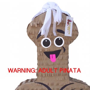 Ready To Ship!Tan & White! Adult Party Pinata Ice Cream Look Pecker 20" Tall Gag Gift Penis Shape Girls Night Out Hen Party Bachelorette