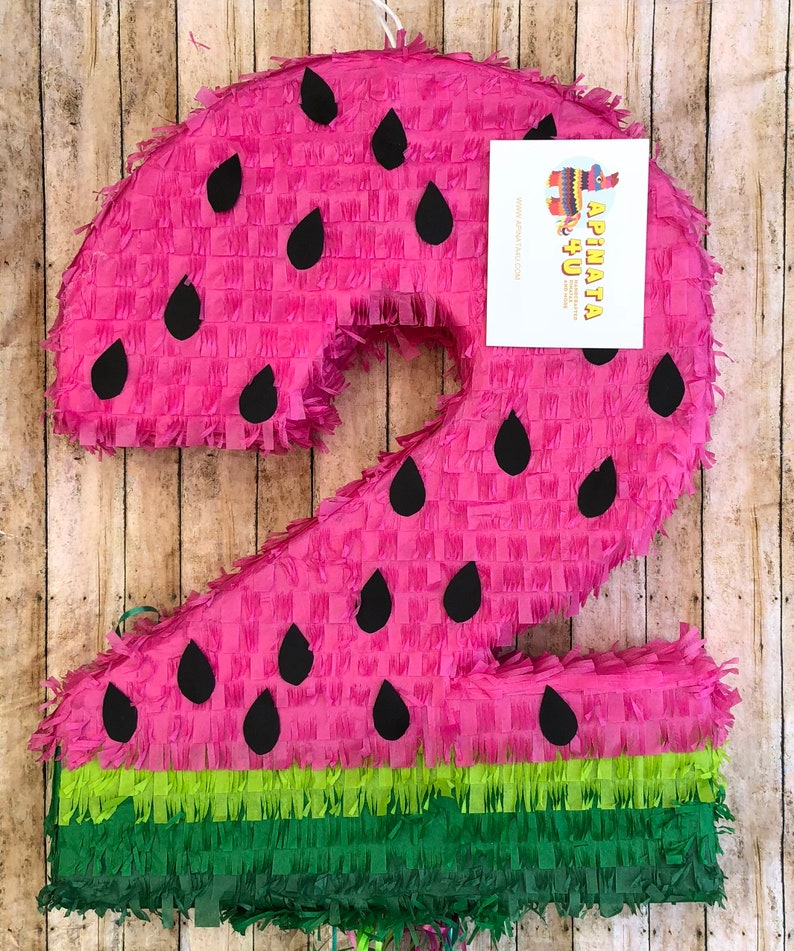 Large Number 2 Watermelon Pinata