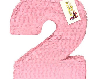 20'' Tall  Solid Color Blank Number Piñata Great to create your own Theme!