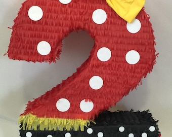 Sale! Ready to Ship! 20'' Tall  Number Two  Pinata Second Birthday